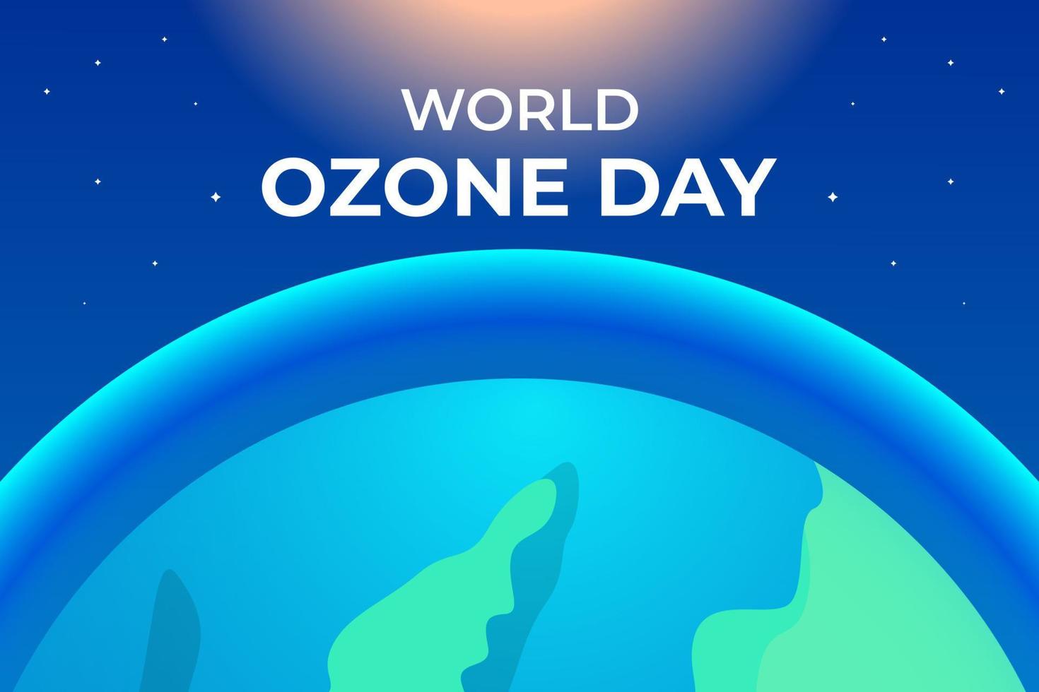 world ozone day illustration background vector