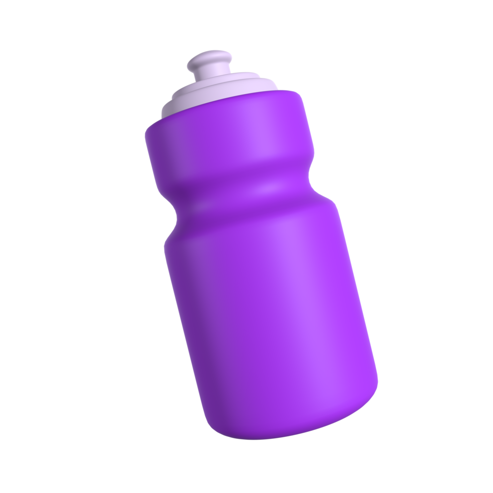 3D Sport Water Bottle Illustration Side View png