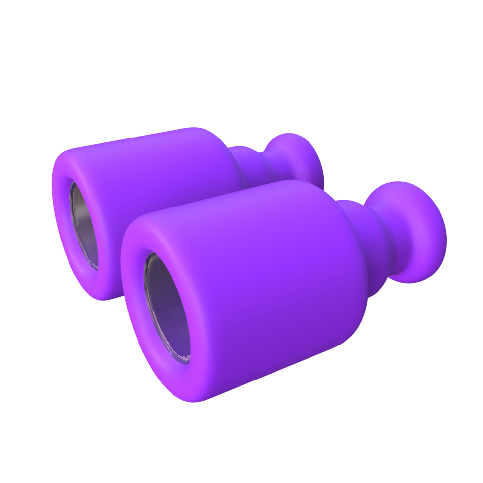 3D Binoculars Illustration From Top View png