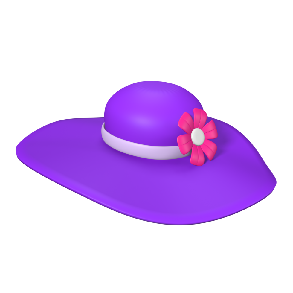 Stylized 3D Beach Hat Illustration png