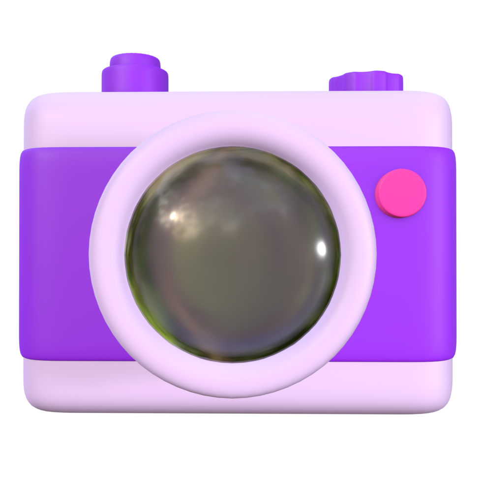 Stylized 3D Camera Illustration Design png