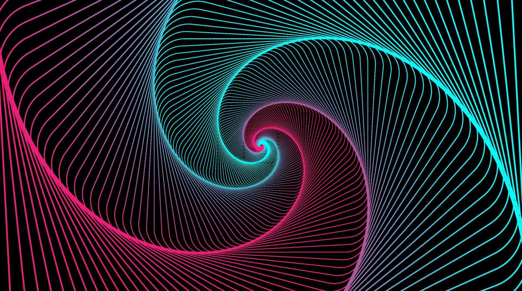 Ilustración de vector de espiral hipnótica colorida