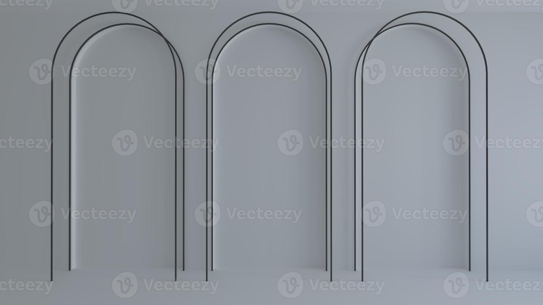 Abstract minimal studio wallpaper background for decorating and product presentation. Empty white room for best display product with backdrop photo