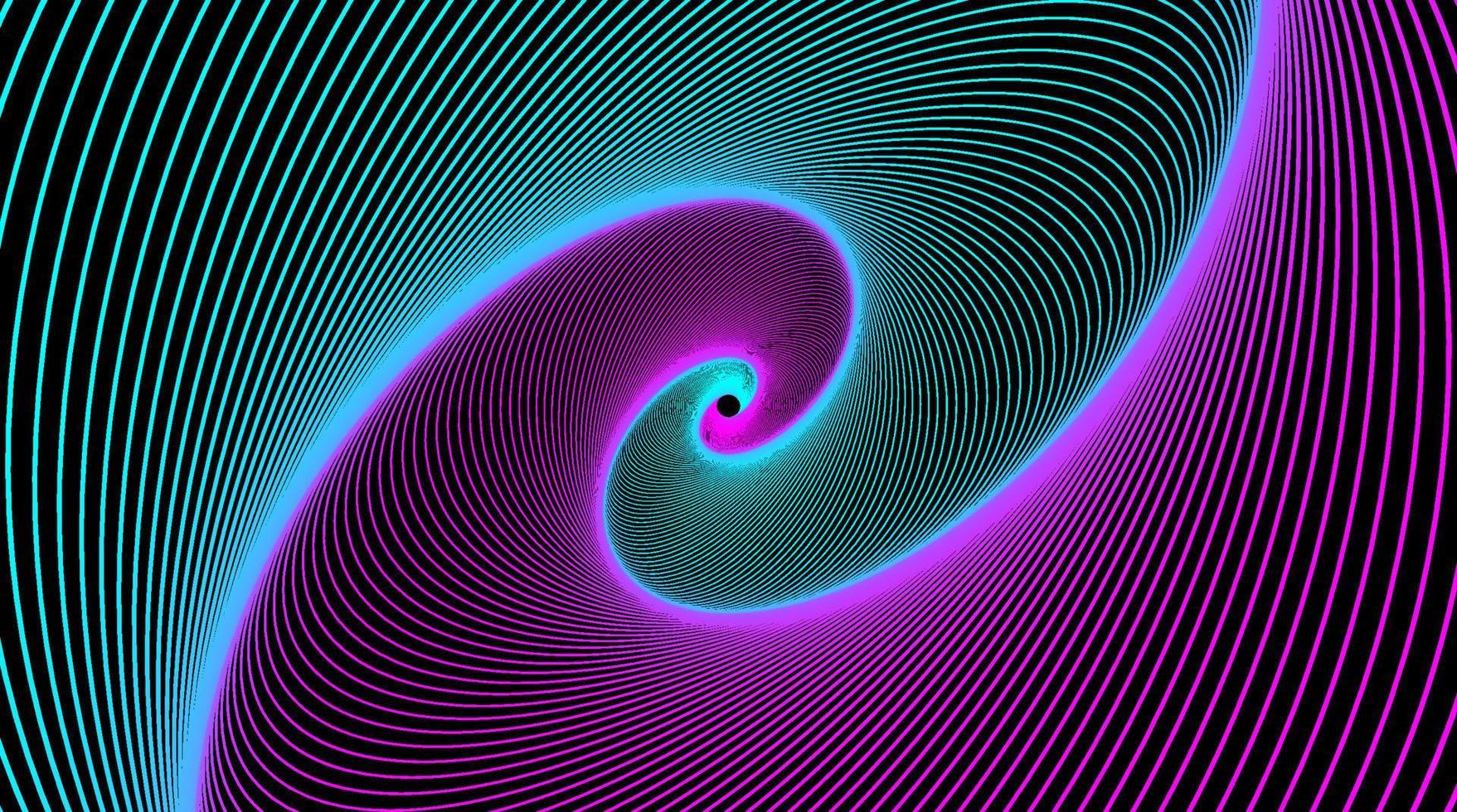 Ilustración de vector de espiral hipnótica colorida