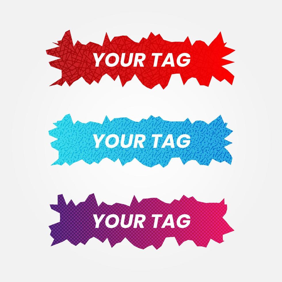 set colorful label and tag vector