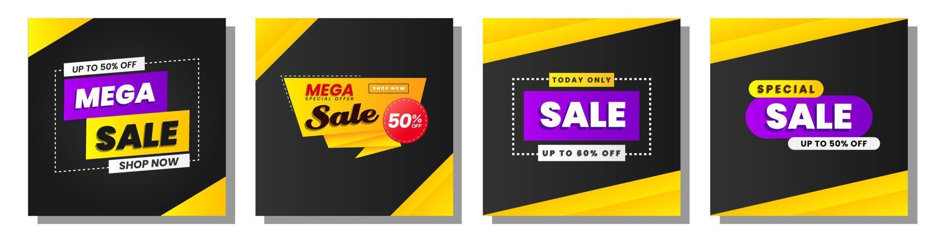 vector illustration set sale banner