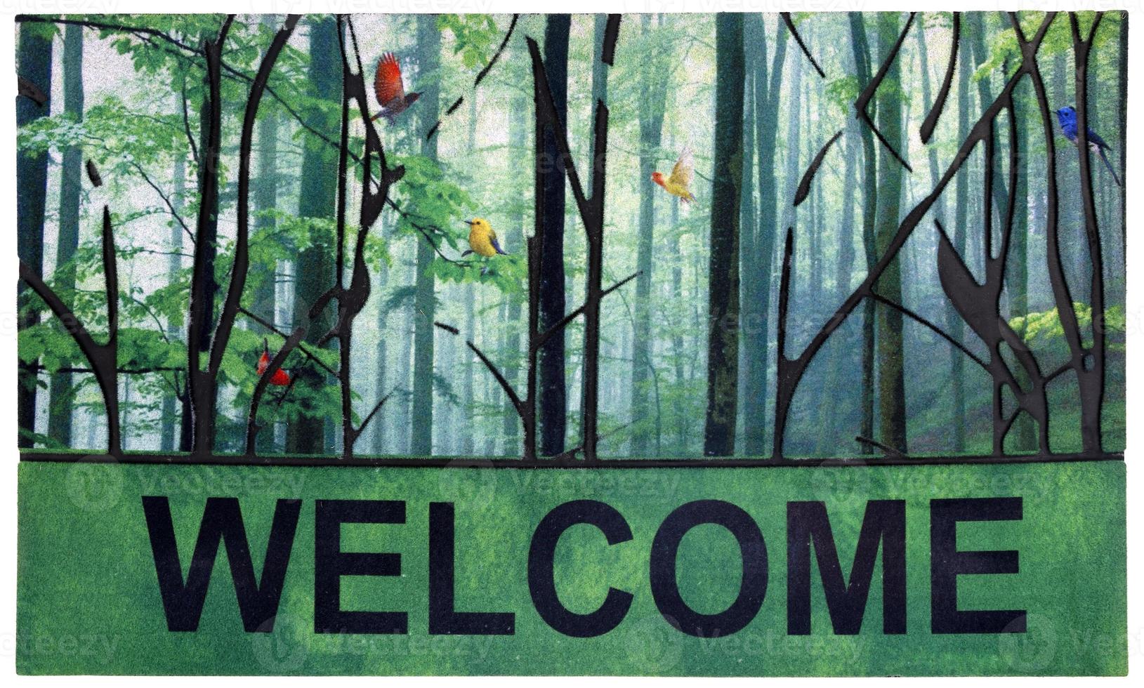 Welcome doormat printed photo