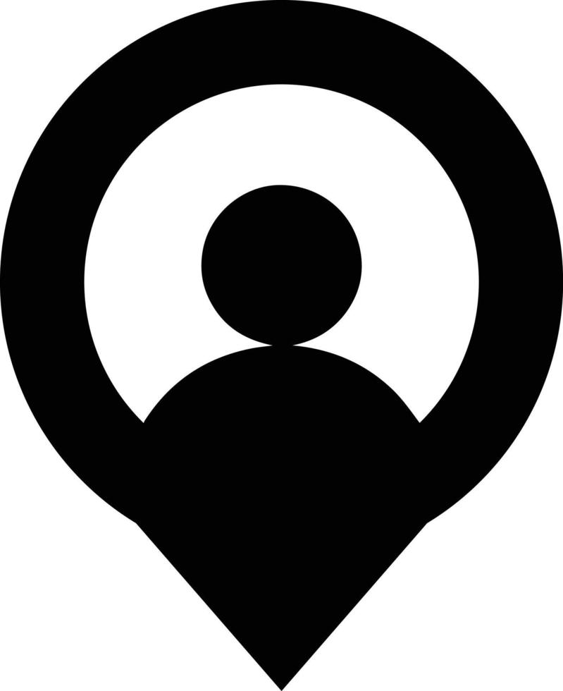 ubicación del icono de usuario, icono de vector de pin de mapa. símbolos de marcador gps. Planificar signos de puntero de lugar.