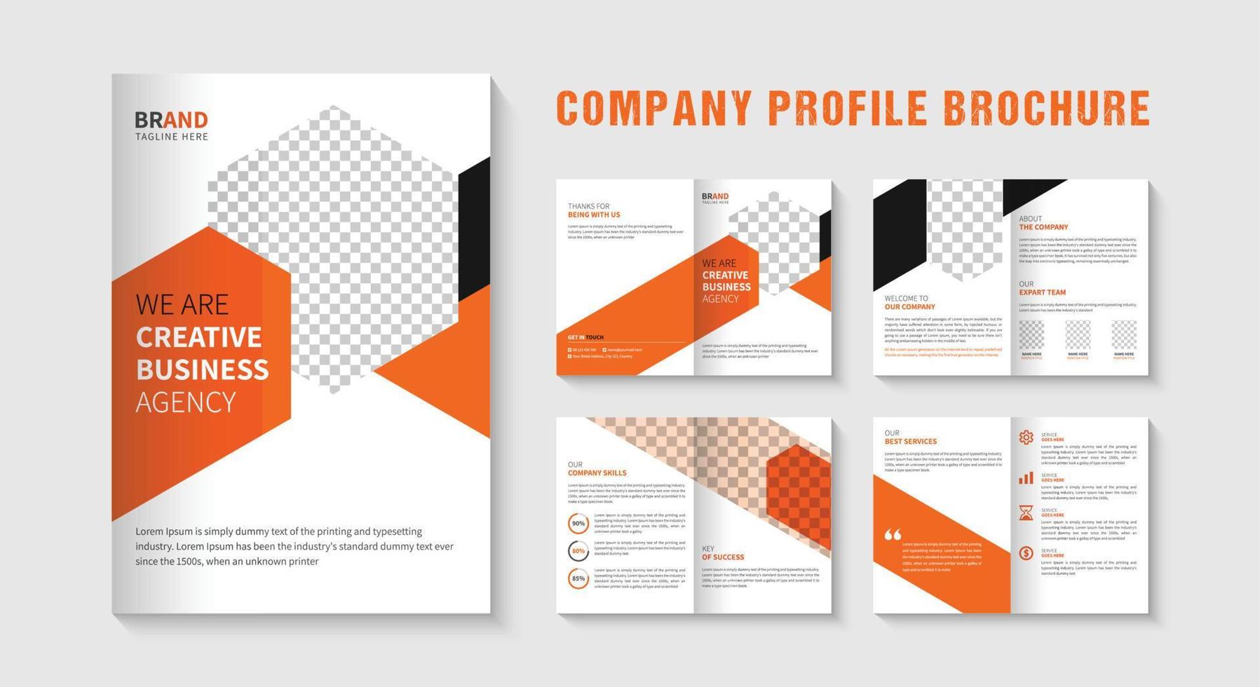 Company Profile Annual Report Brochure Template Design vector