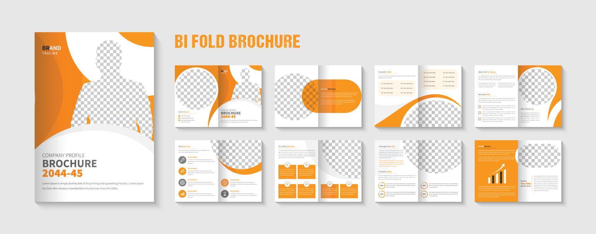 Company Profile Annual Report Brochure Template Design vector