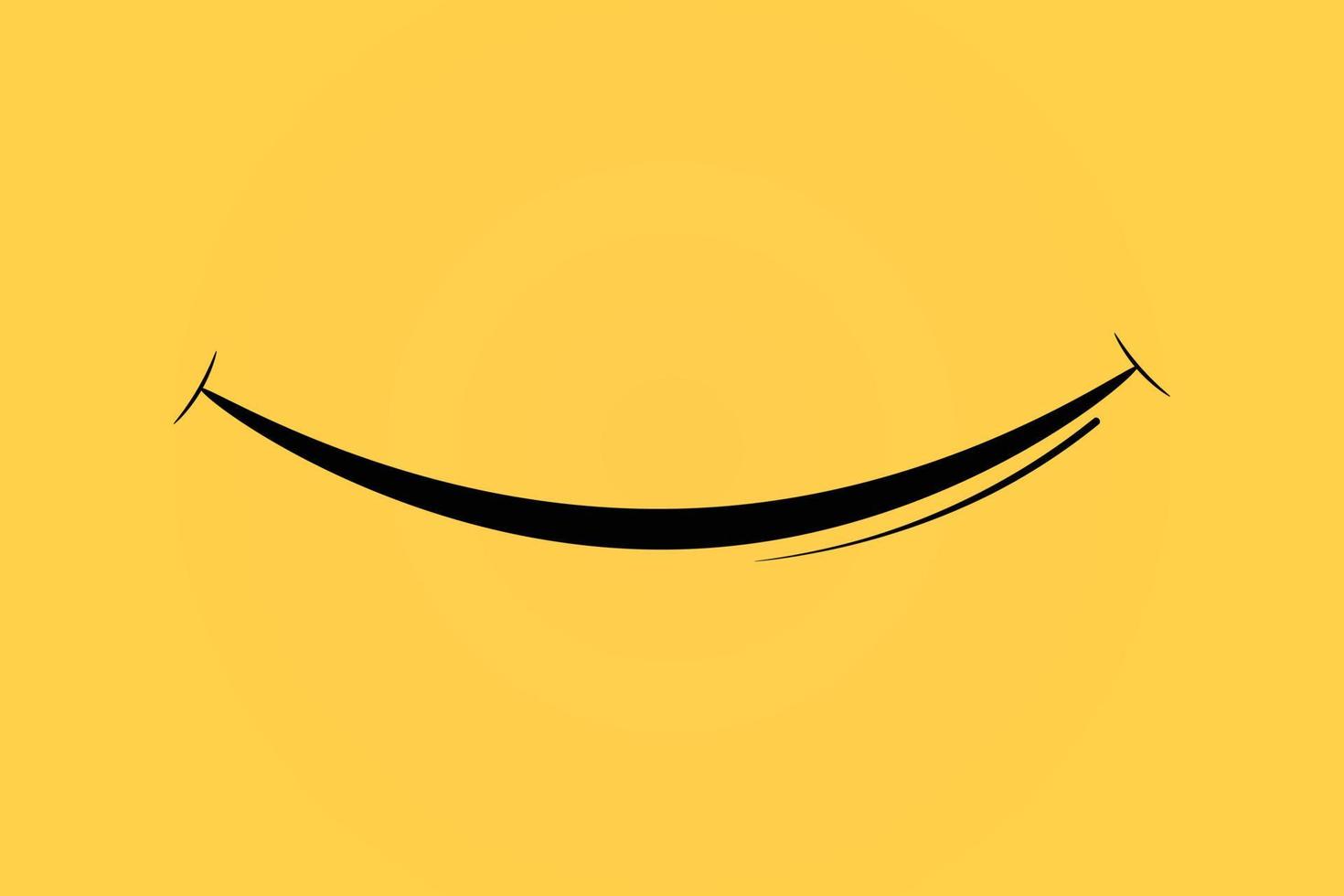 icon Smile logo in yellow background vector flat  illustration