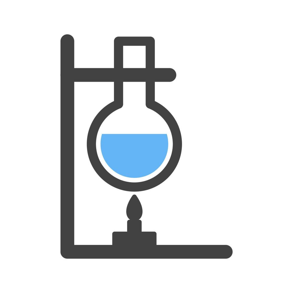 Experiment on Heat I Glyph Blue and Black Icon vector