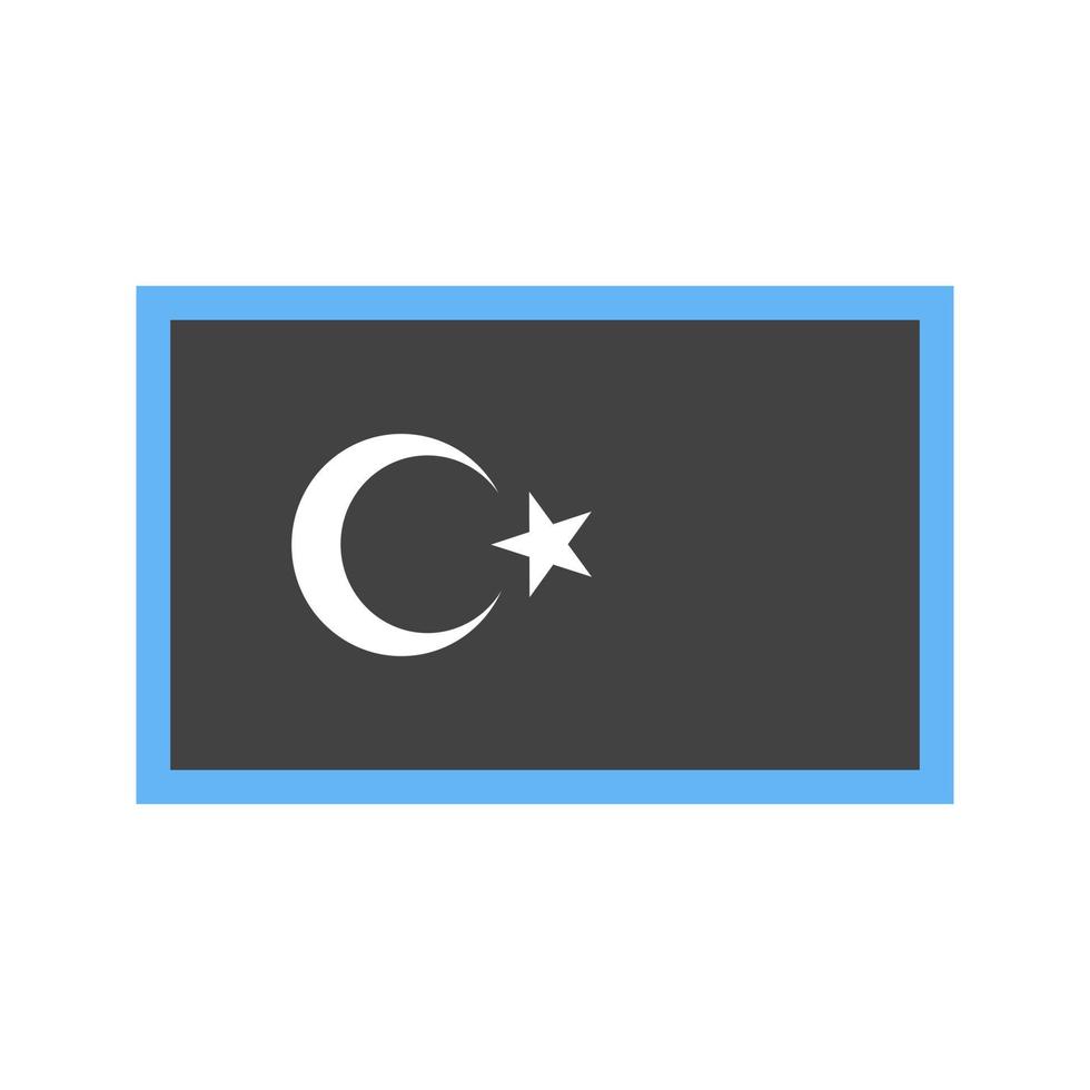 Turkey Glyph Blue and Black Icon vector