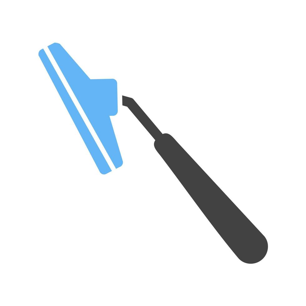 Safety Razor I Glyph Blue and Black Icon vector