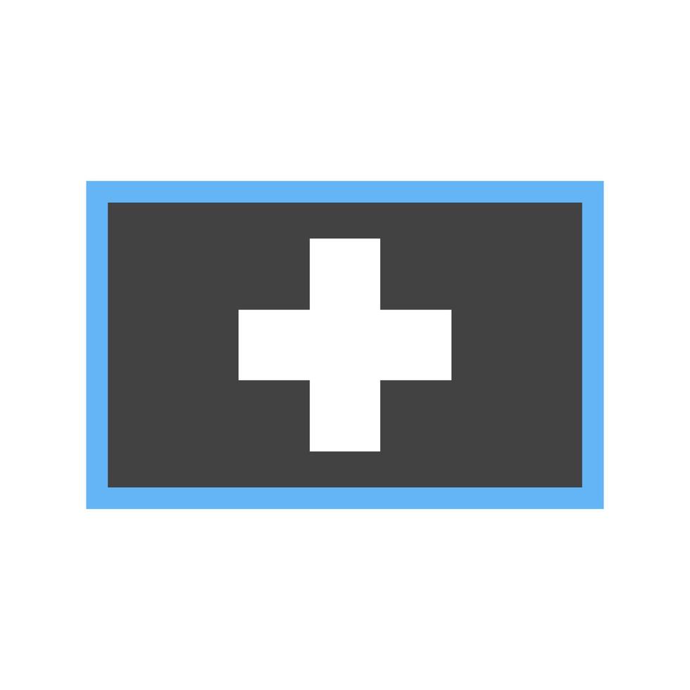 Switzerland Glyph Blue and Black Icon vector