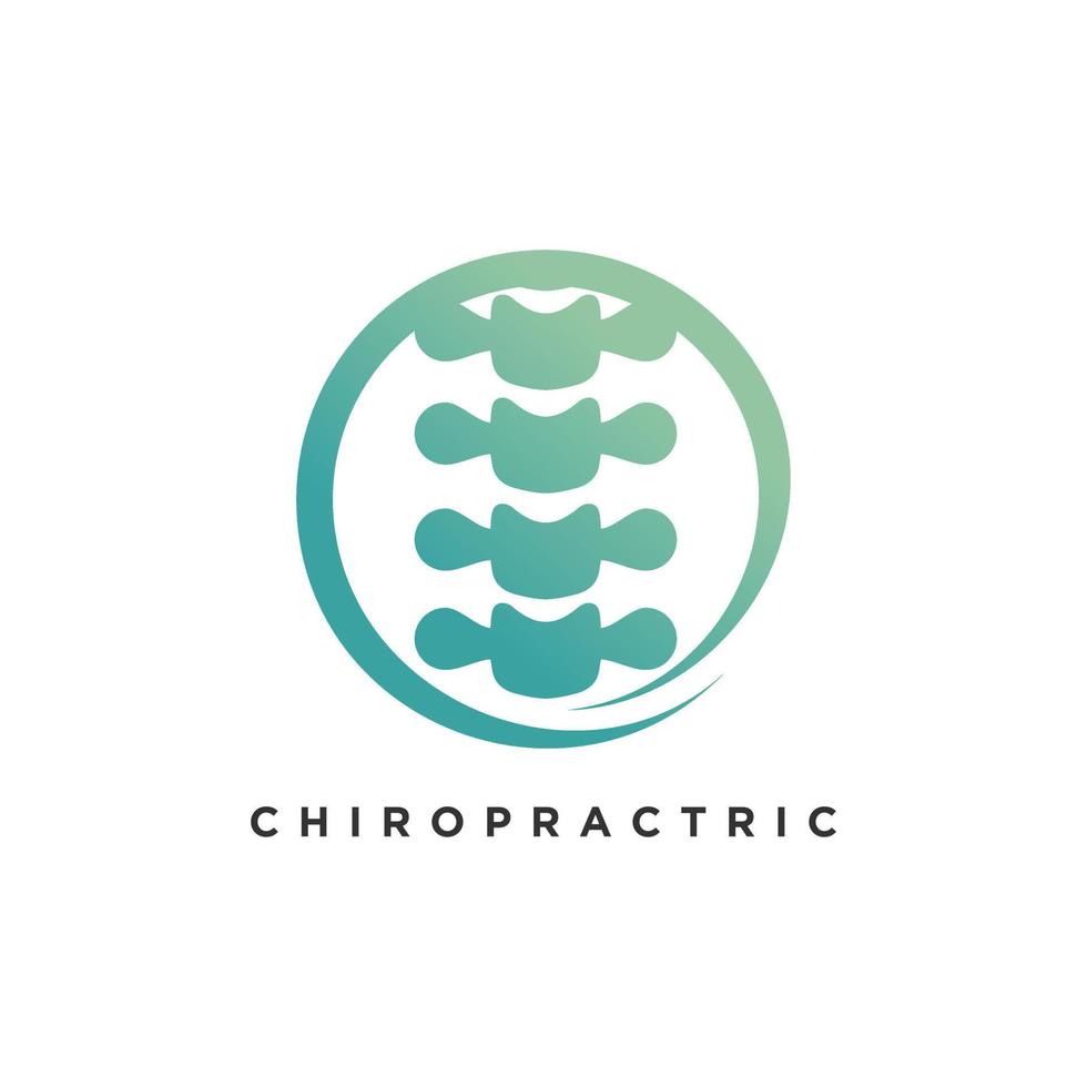 Chiropractic icon vector with modern element concept logo design Premium Vector