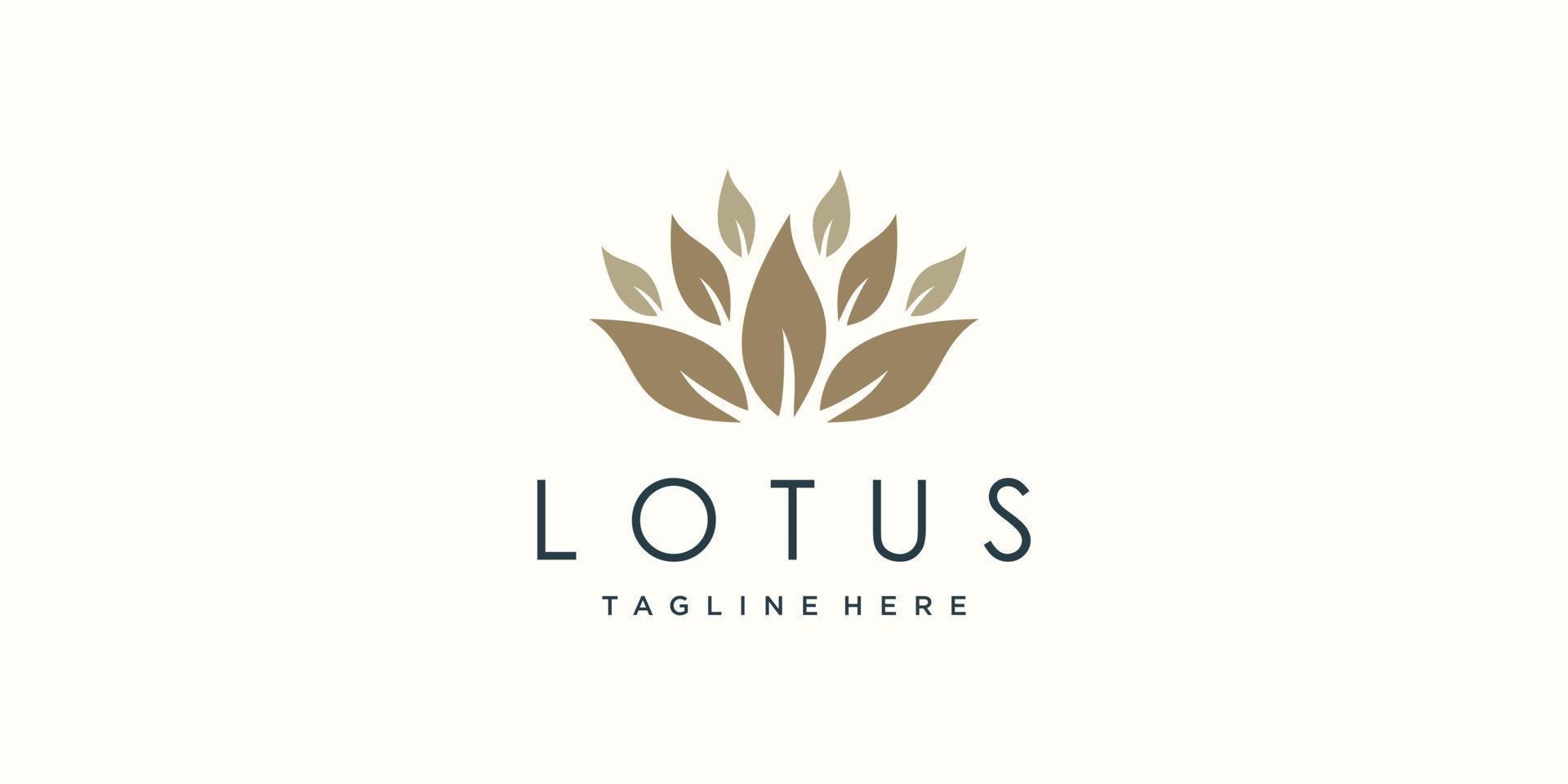 Lotus logo design with creative modern concept Premium Vector