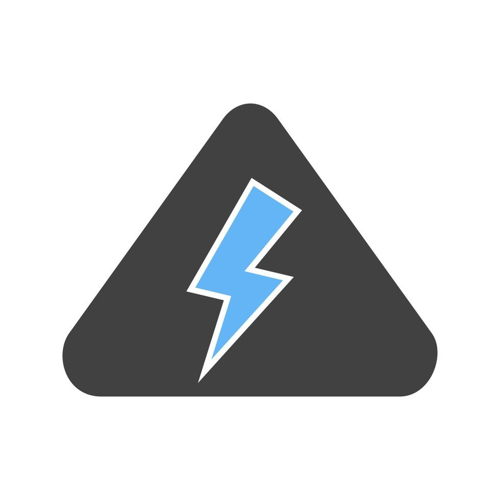 Electricity Danger Glyph Blue and Black Icon vector