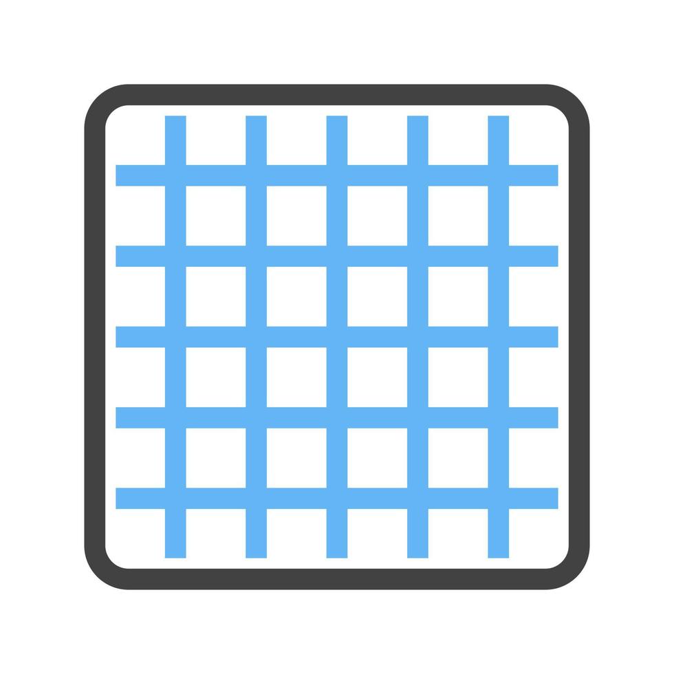 Grid Glyph Blue and Black Icon vector