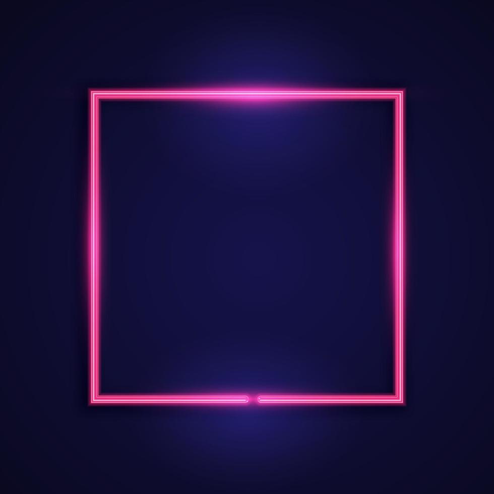 fondo de marco de neón rosa vector