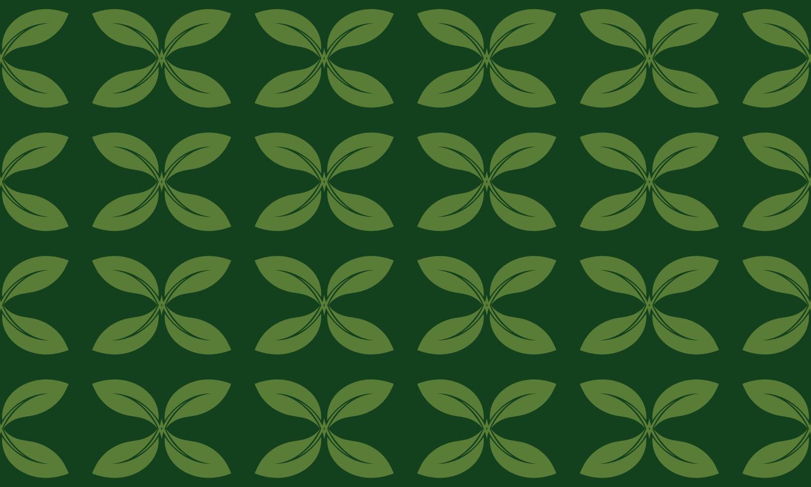 Green leaf pattern free vector template
