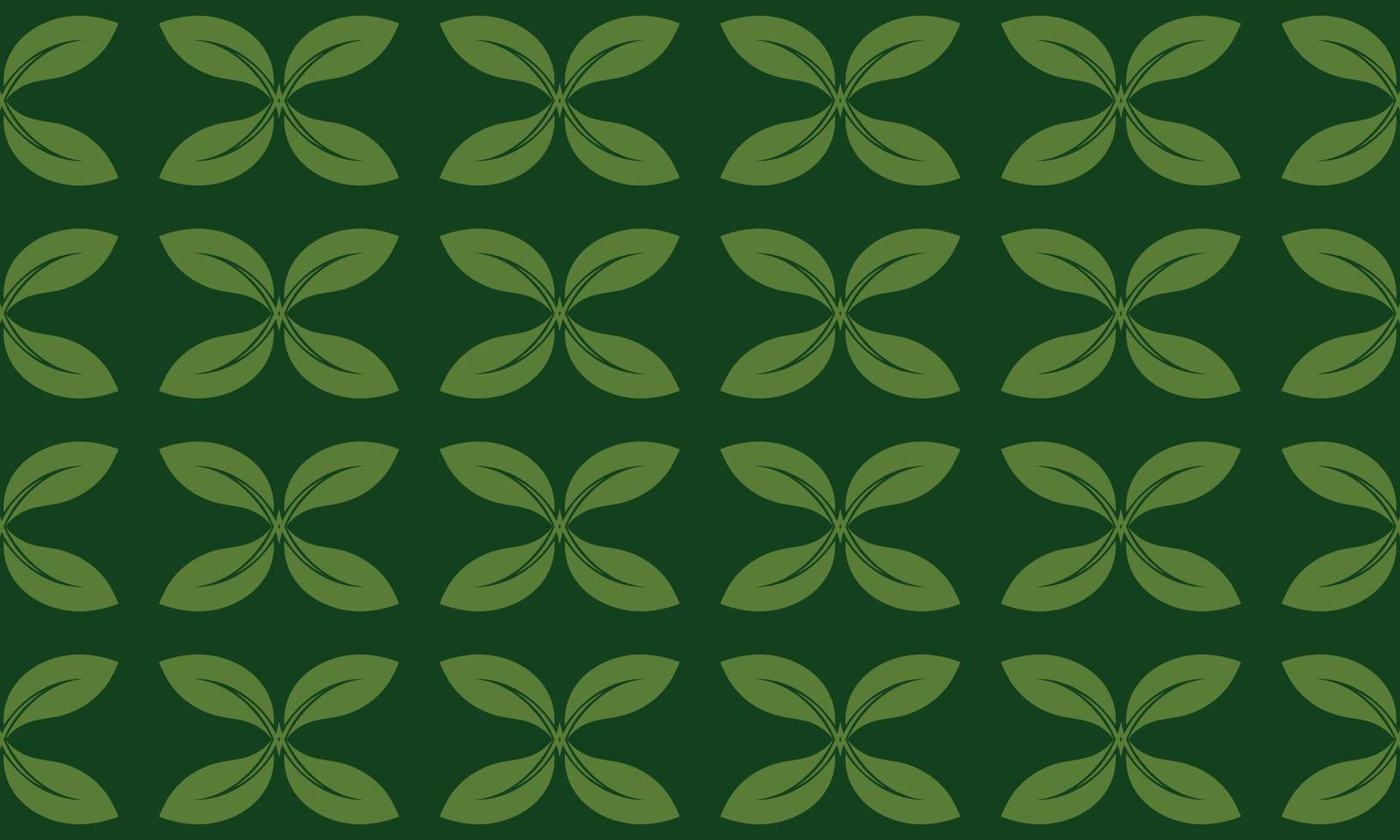 Green leaf pattern free vector template