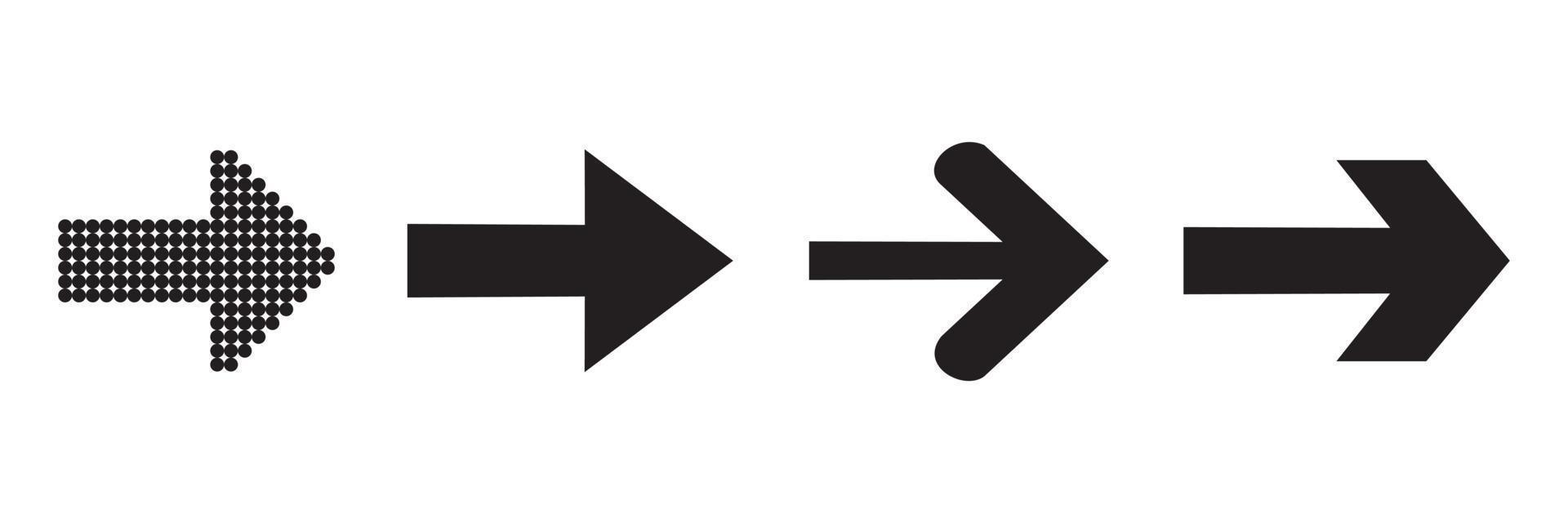 conjunto de icono de flechas sobre fondo blanco. ilustración vectorial vector