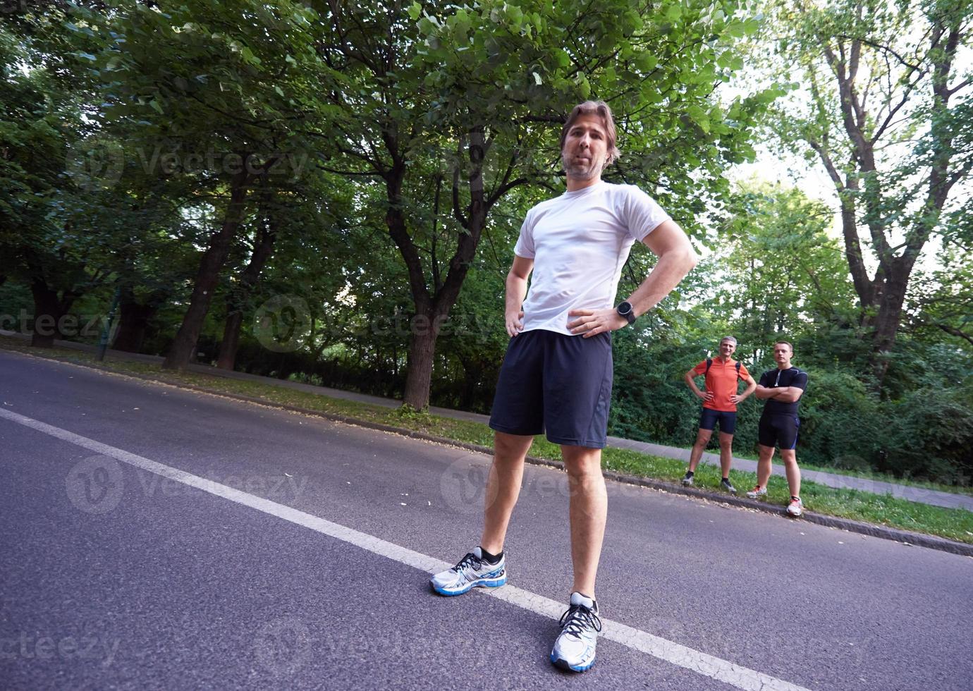 man jogging outside photo