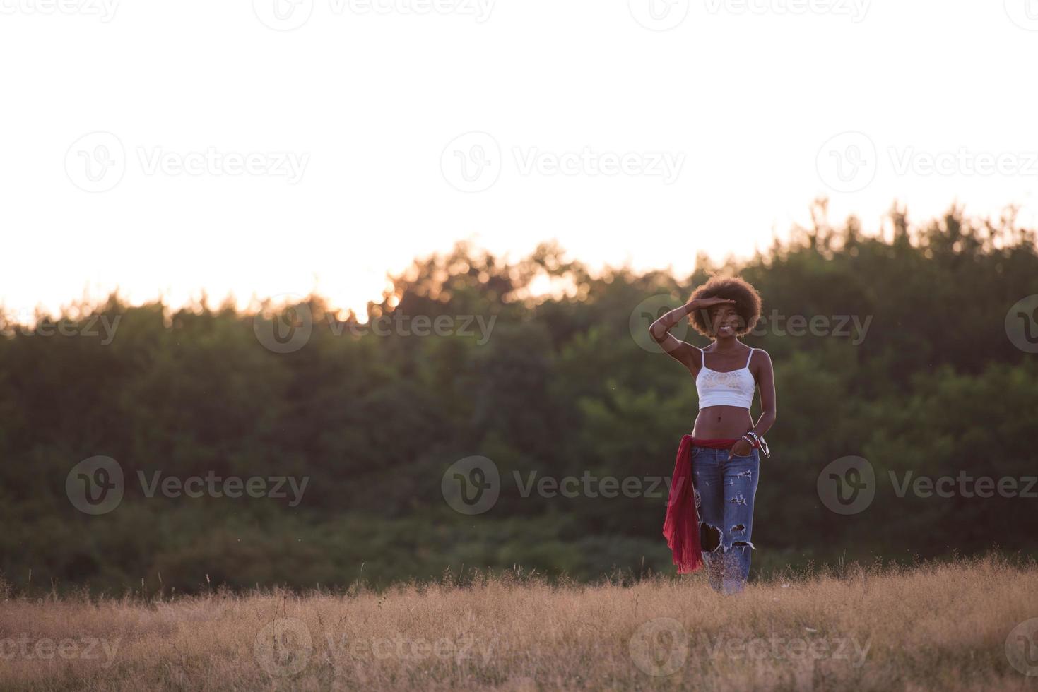 young black woman in nature photo