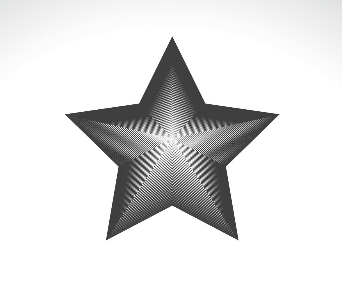 Star logo. Star line icon vector