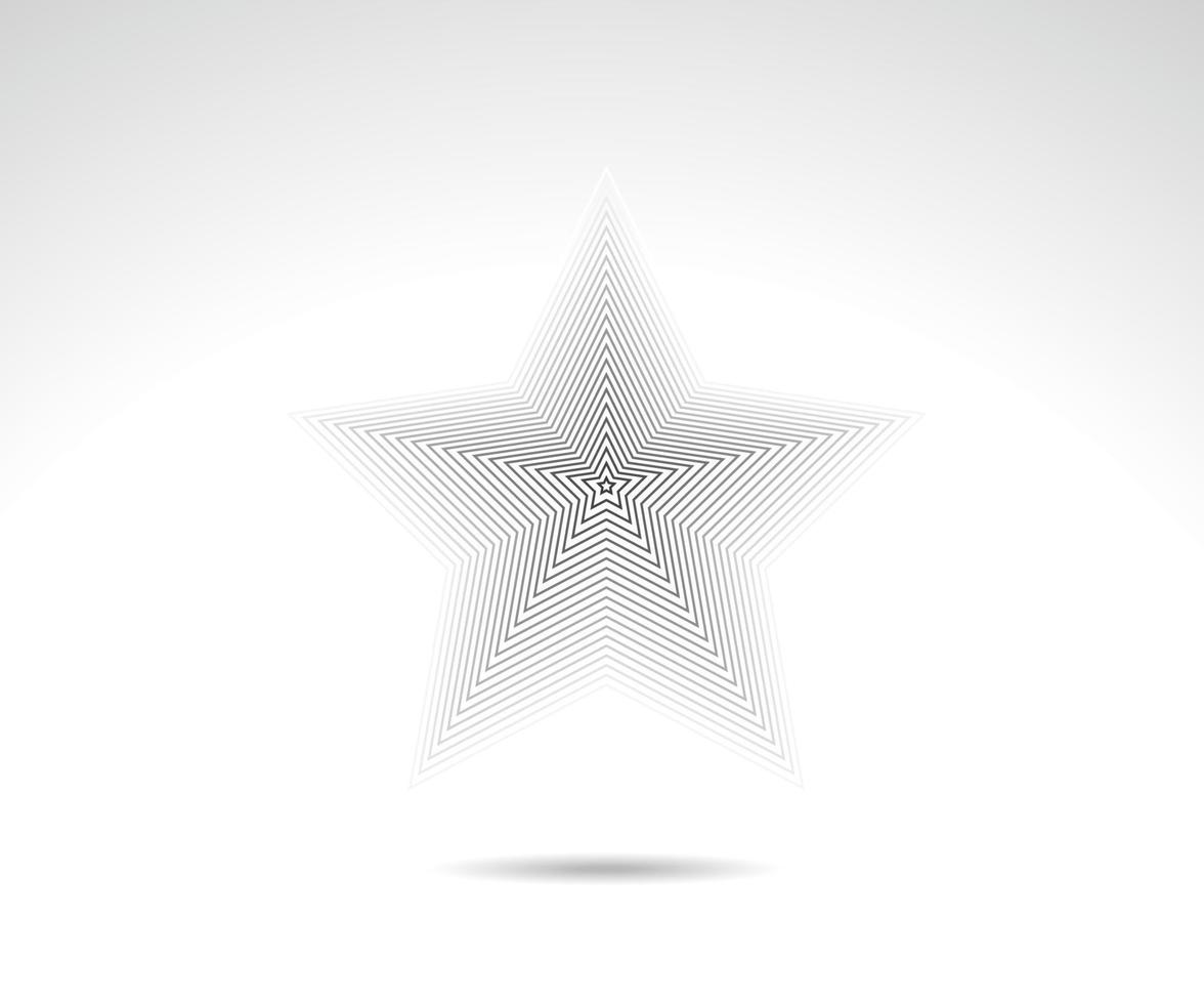 Star logo. Star line icon vector