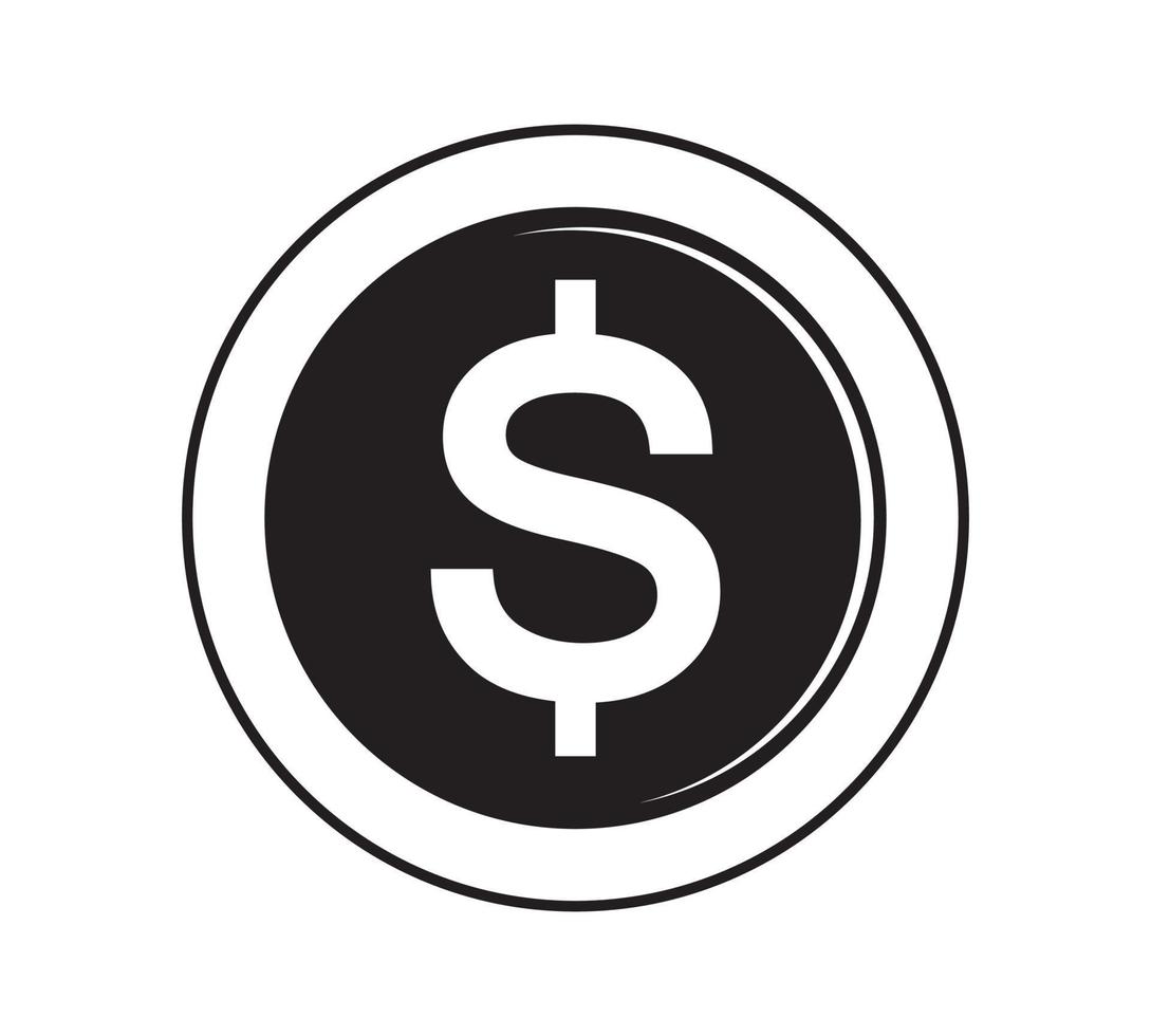icono de moneda diseño de dinero símbolo plano del dólar de oro. ilustración vectorial vector