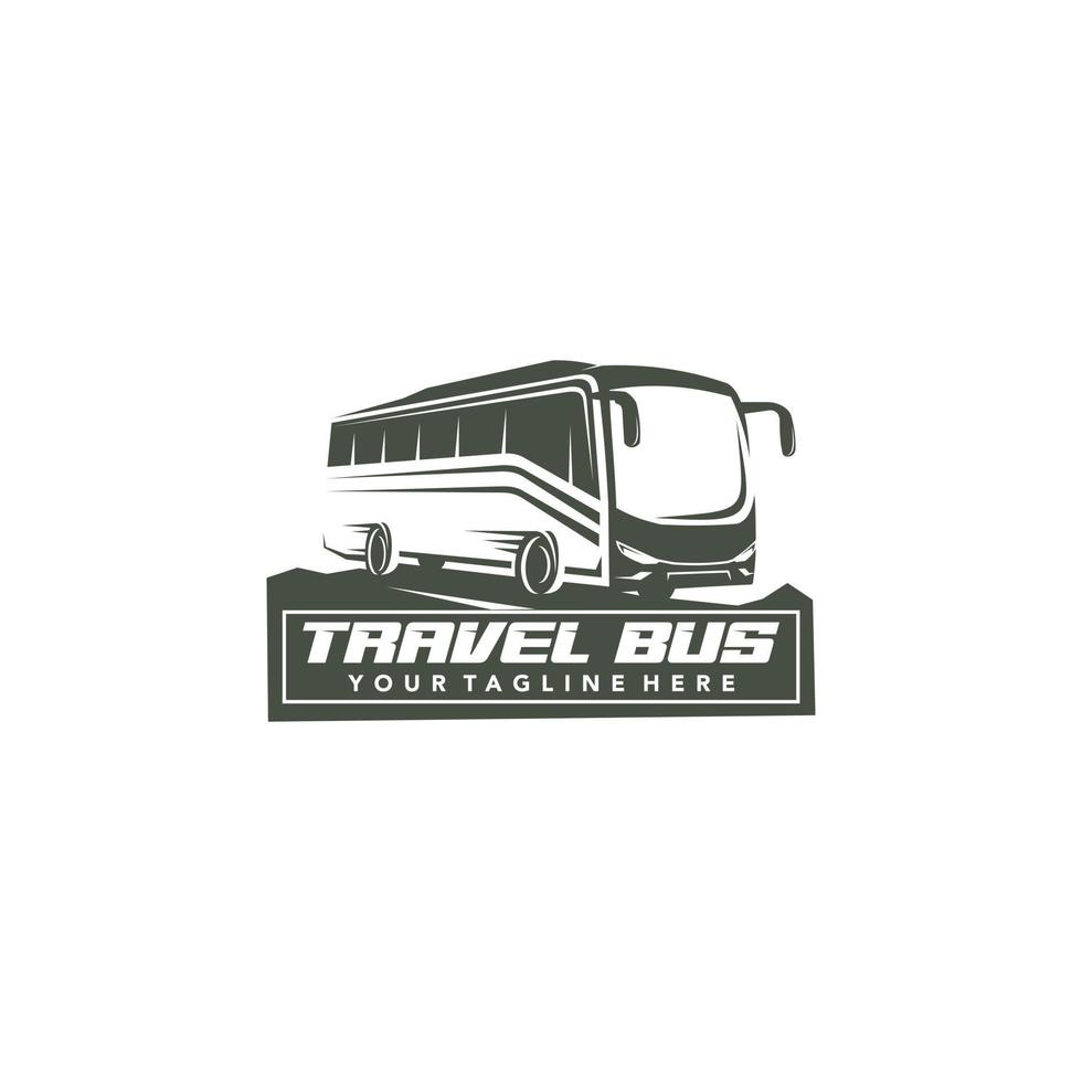 logotipo de autobús creativo - ilustración vectorial, diseño de emblema de autobús sobre un fondo blanco. adecuado para su necesidad de diseño, logotipo, ilustración, animación, etc. vector