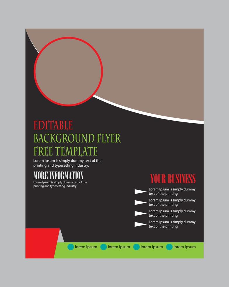 flyer design layout template in A4 size, vector