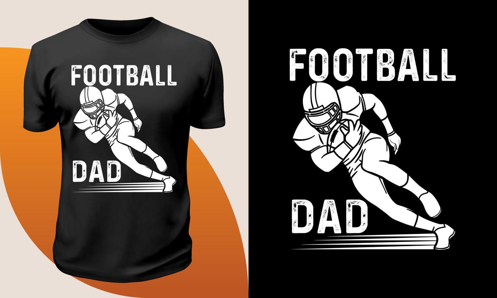 diseño de camiseta de papá de fútbol, camiseta versátil de fútbol americano vector