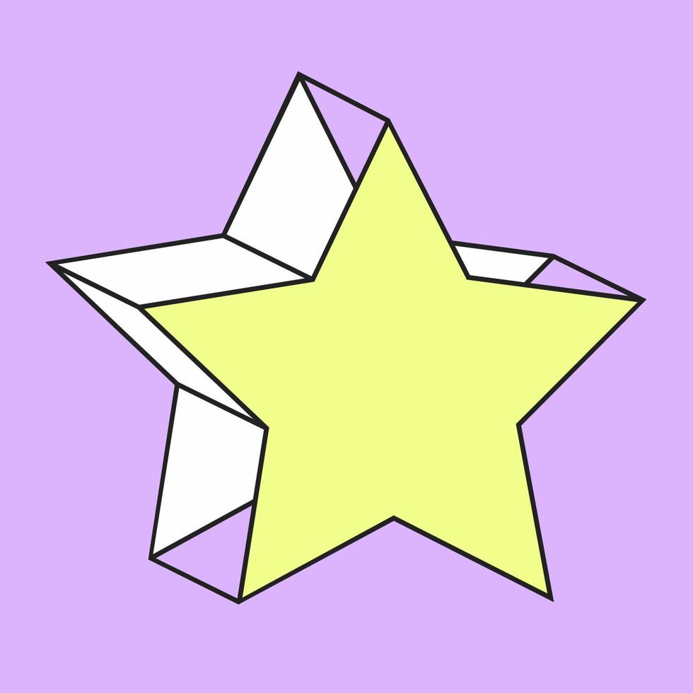 estrella isométrica. forma geometrica. vector