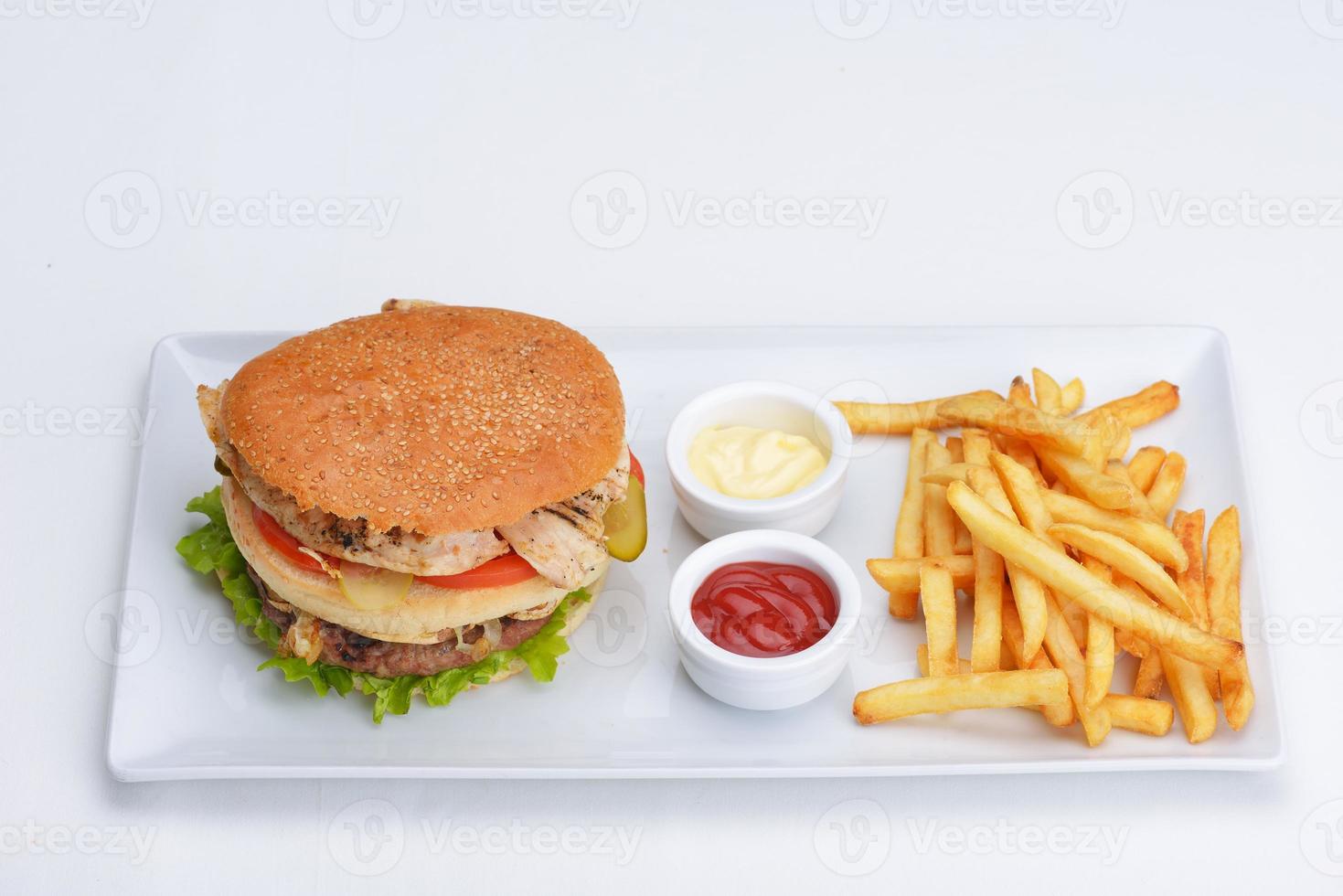 hamburger fast food photo