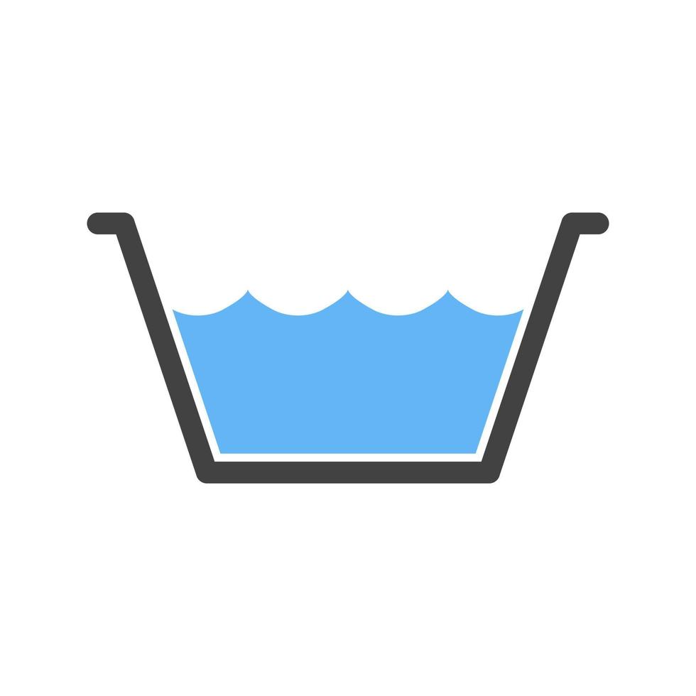 Water in Container Glyph Blue and Black Icon vector
