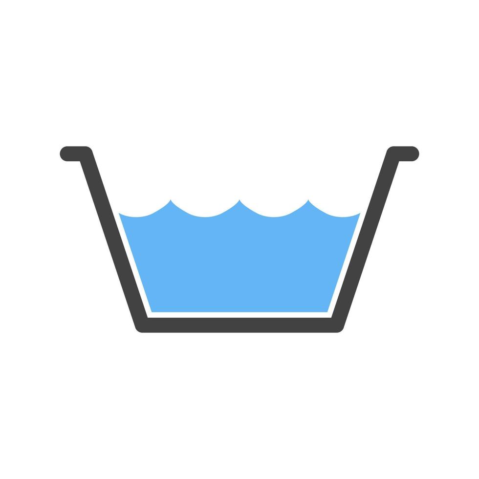 Water in Container Glyph Blue and Black Icon vector