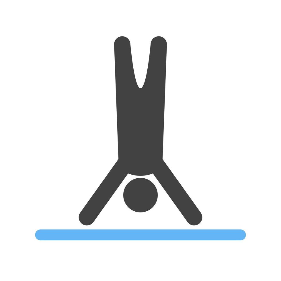 Gymnastic I Glyph Blue and Black Icon vector