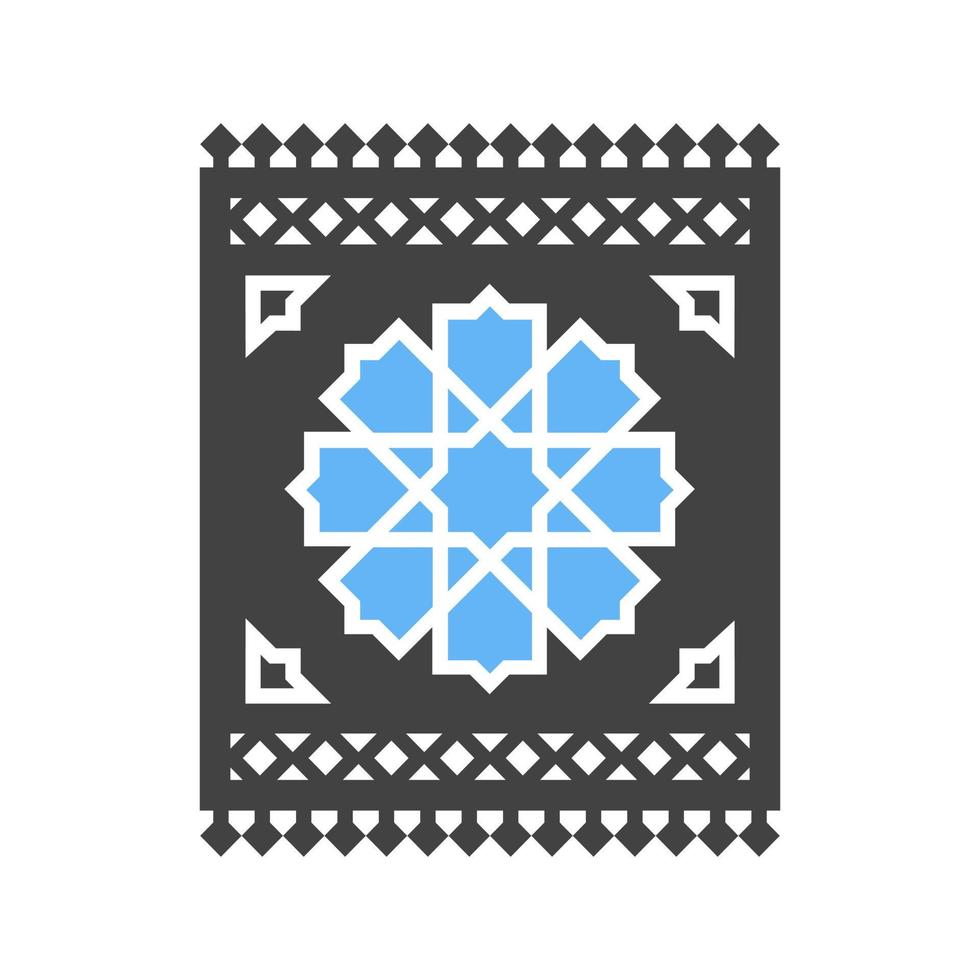 Carpet Glyph Blue and Black Icon vector