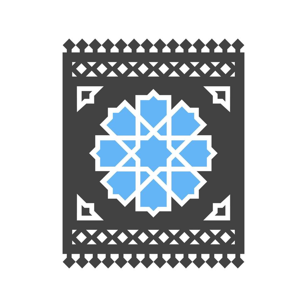 Carpet Glyph Blue and Black Icon vector