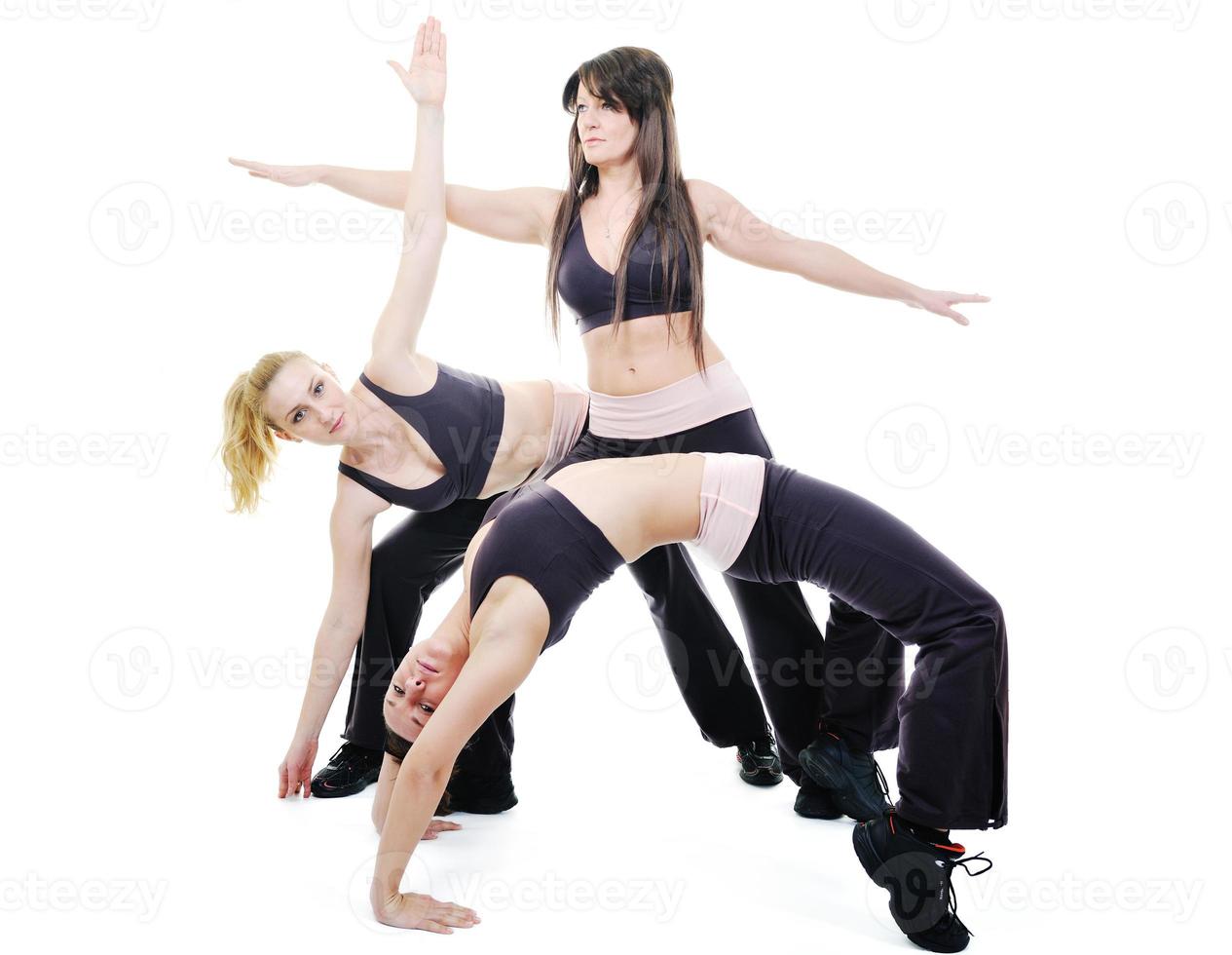 woman fitness group photo