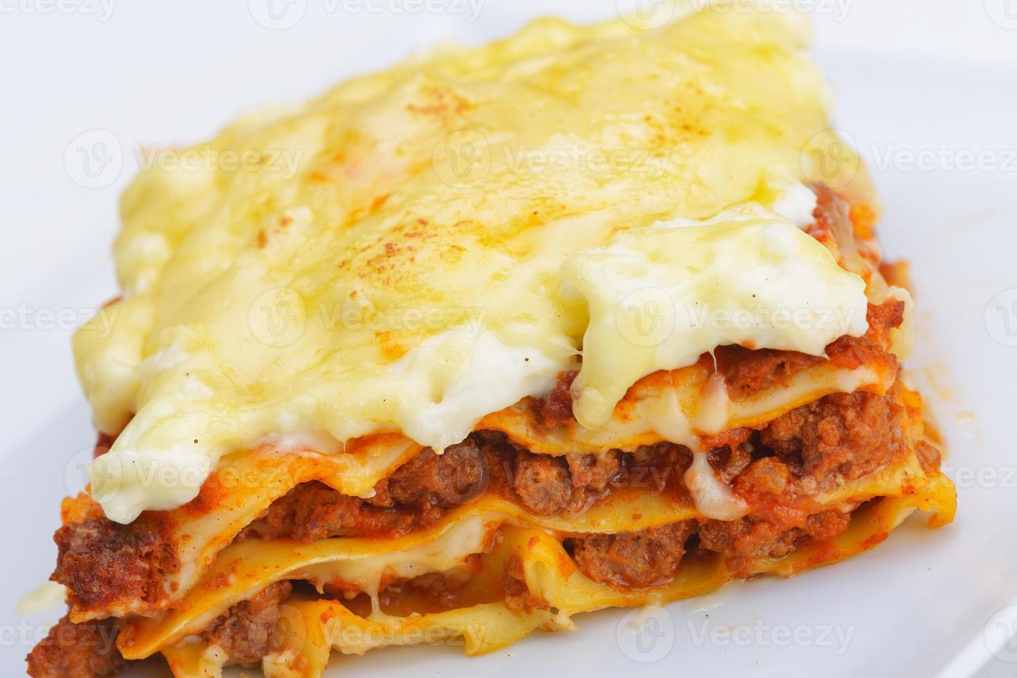 lasagna close up photo
