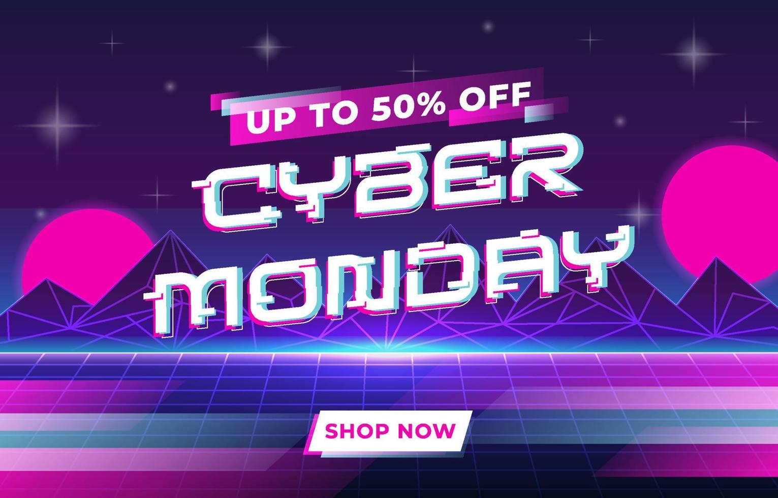 Cyber Monday Poster Template vector