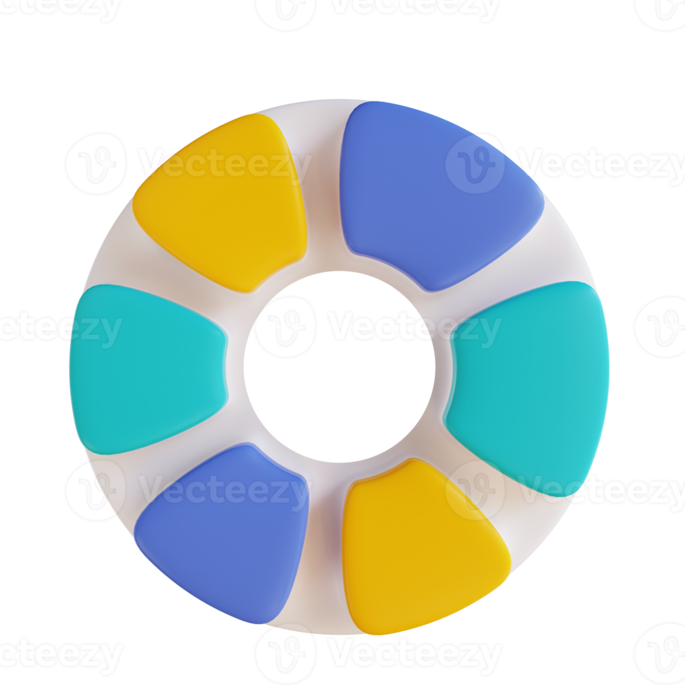 3d illustration circle color pallet png
