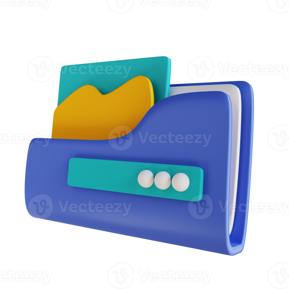 3d illustration graphic designer folder png