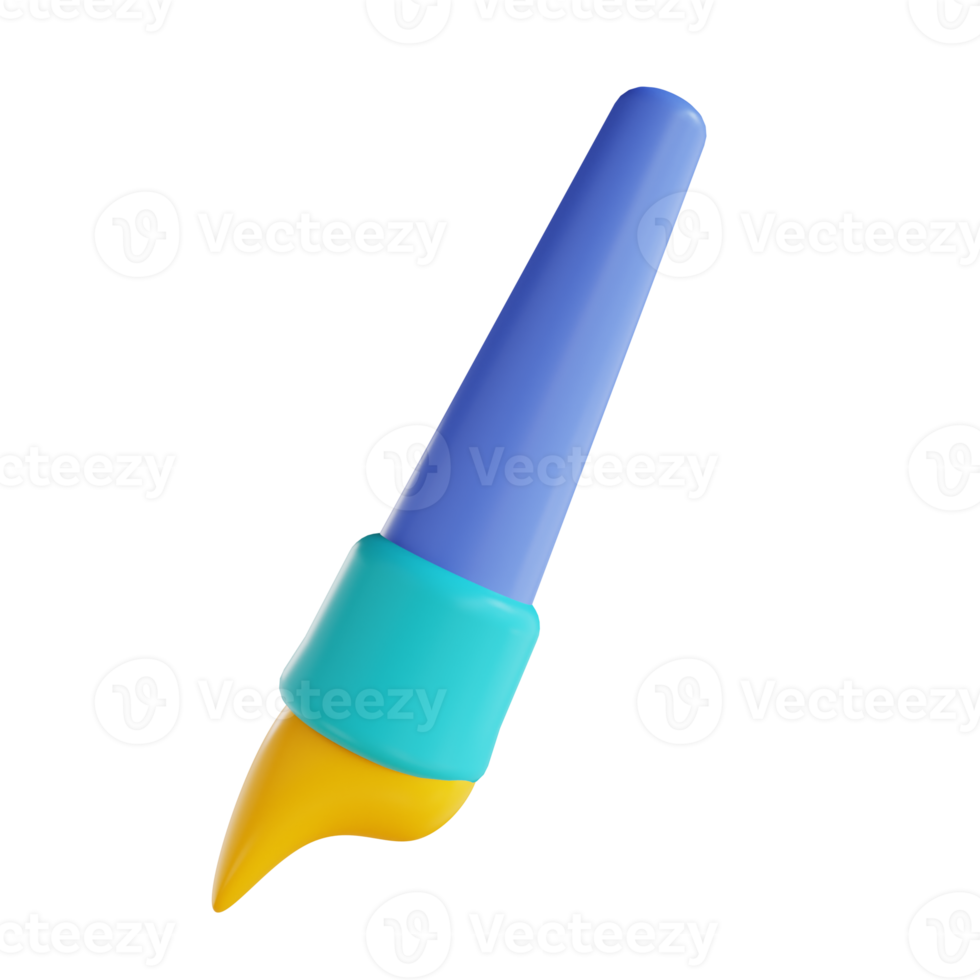 3d illustration paint canvas png