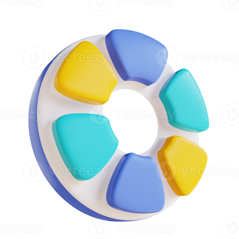 3d illustratie cirkel kleur pallet png