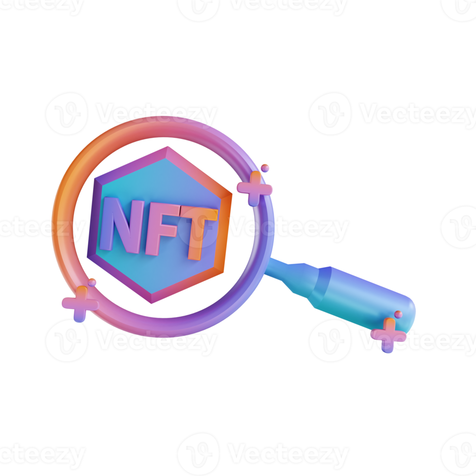 3D illustration search NFT png